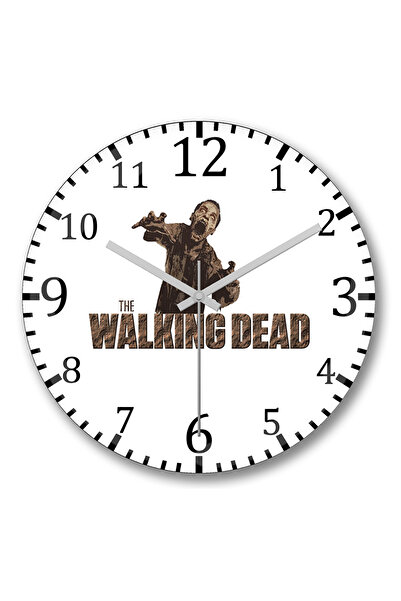 BASKI DÜNYASI Ceas de perete The Walking Dead Zombie Face1 din sticlă autenti...