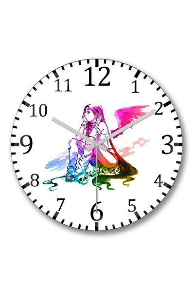 BASKI DÜNYASI ساعة حائط داركنيس من الزجاج الحقيقي المنحني