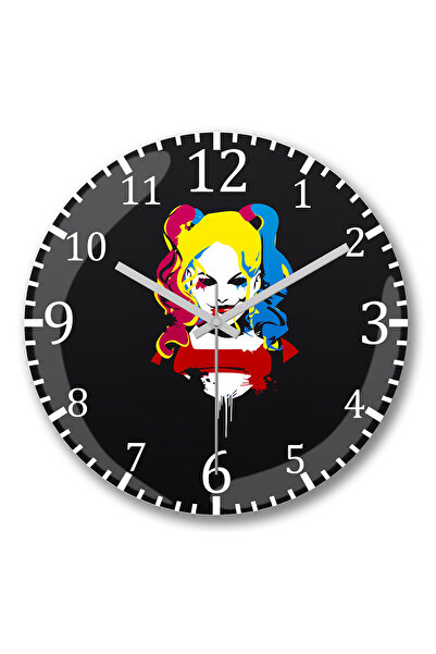 BASKI DÜNYASI ساعة حائط Arlequina من الزجاج الحقيقي المنحني