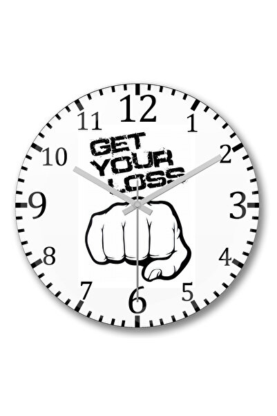 BASKI DÜNYASI احصل على ساعة حائط من الزجاج الحقيقي المنحني