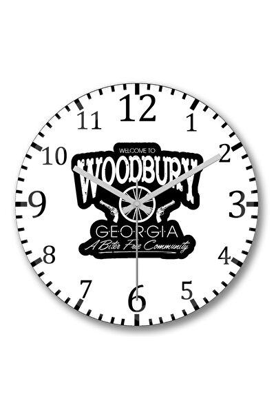 BASKI DÜNYASI Ceas de perete The Walking Dead Welcome to Woodbury din sticlă ...