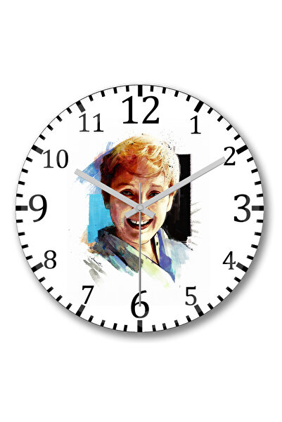 BASKI DÜNYASI ساعة حائط سيفجي سويزال من الزجاج الحقيقي المنحني