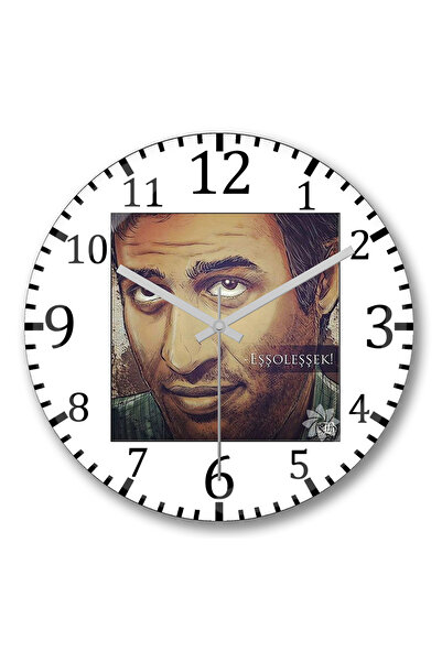 BASKI DÜNYASI كمال سونال باركا ذهب زهر عيني ساعة حائط منحني زجاج حقيقي