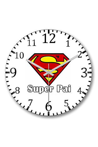 BASKI DÜNYASI ساعة حائط سوبر باي من الزجاج الحقيقي المنحني