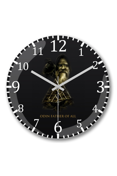BASKI DÜNYASI أودين والد جميع ساعات الحائط المنحنية الزجاج الحقيقي