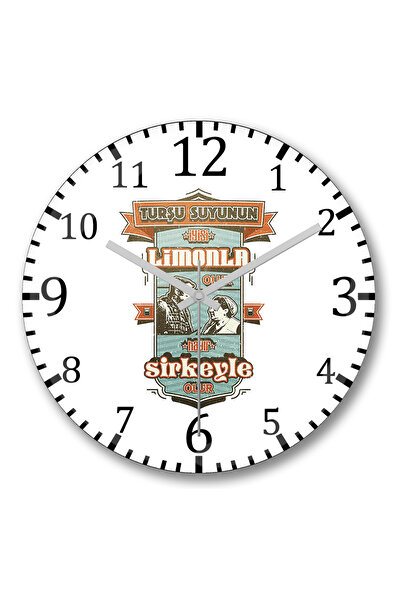 BASKI DÜNYASI Ceas de perete Vesel Days din sticlă autentică bombată