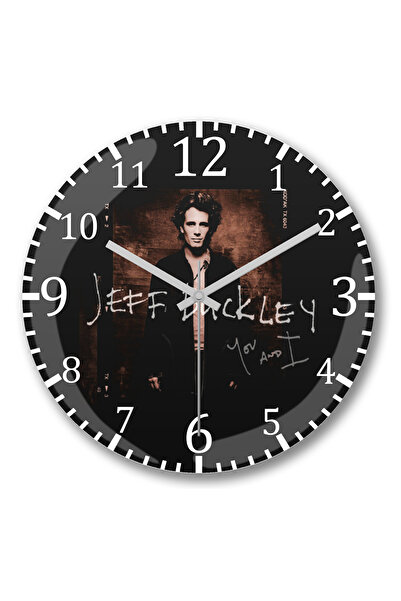 BASKI DÜNYASI ساعة حائط جيف باكلي من الزجاج الحقيقي المنحني