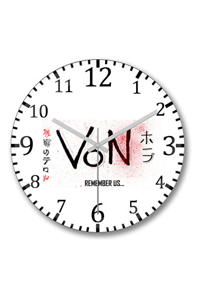 BASKI DÜNYASI Ceas de perete Zankyou No Terror Sticlă reală curbată