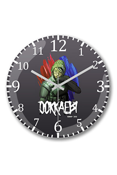 BASKI DÜNYASI ساعة حائط Dokkaebi من الزجاج الحقيقي المنحني