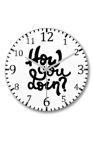 BASKI DÜNYASI ساعة حائط فريندز جوي كيف تفعل من الزجاج الحقيقي المنحني