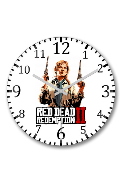 BASKI DÜNYASI Red Dead Redemption 2 Ceas de perete Sadie Adler din sticlă aut...