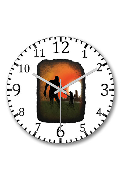 BASKI DÜNYASI Ceas de perete Lee și Clementine din sticlă autentică bombată