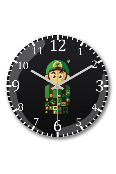 BASKI DÜNYASI ساعة حائط لويجي من الزجاج الحقيقي المنحني