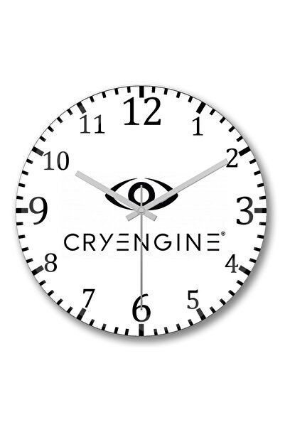 BASKI DÜNYASI Ceas de perete Cryengine din sticlă autentică bombată