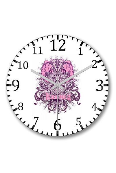 BASKI DÜNYASI ساعة حائط فرايز كارما من الزجاج الحقيقي المنحني