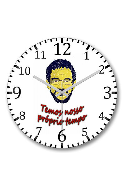 BASKI DÜNYASI ساعة حائط ريناتو روسو من الزجاج الحقيقي المنحني