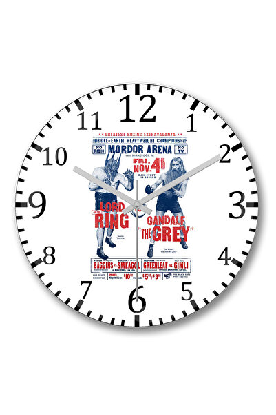 BASKI DÜNYASI Ceas de perete Sauron Gandalf din sticlă autentică bombată