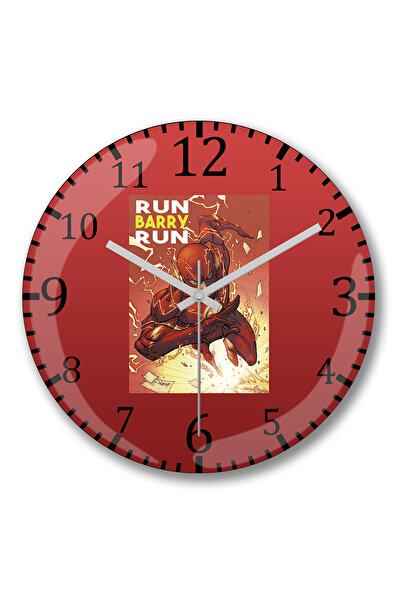 BASKI DÜNYASI ساعة حائط Dota Cut and Run من الزجاج الحقيقي المنحني