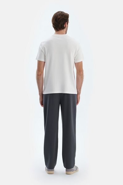 Dagi Weißes Interlock-T-Shirt mit Rundhalsausschnitt und Seidenfinish