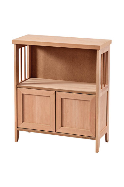 Mobilya Baba Afşin Kısa Çıtalı Kitaplık Cilasız Ham Ahşap