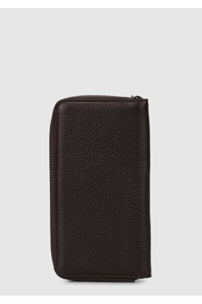 Carrera Coffee Car006 Πορτοφόλι από γνήσιο δέρμα καφέ