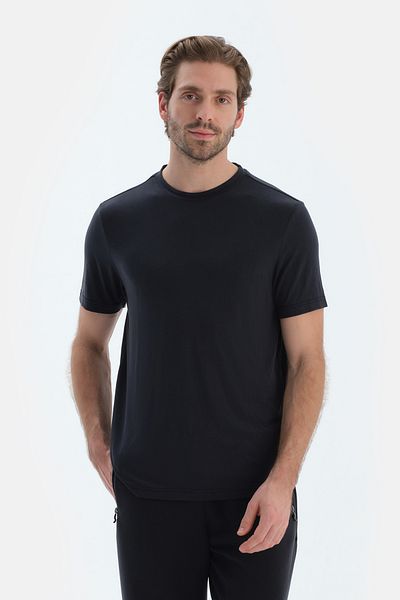 Dagi Μαύρο μπλουζάκι με κοντό μανίκι με λαιμόκοψη