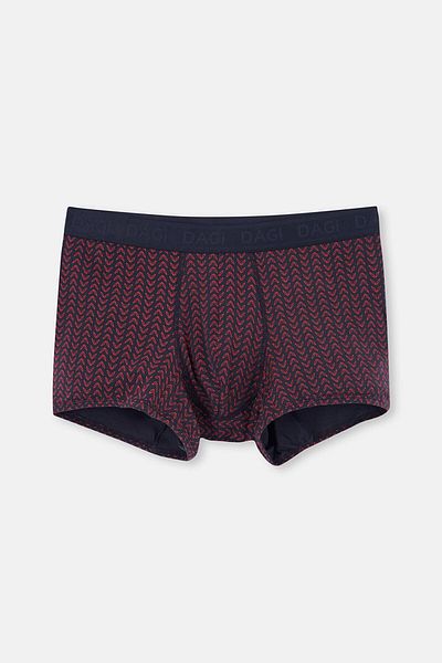 Dagi Red-Navy Blue 4210 3-Piece Patterned Micro Modal Boxer
