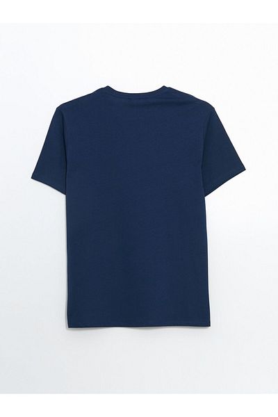 LC Waikiki Ανδρικό μπλουζάκι LCW Crew Neck με εμπριμέ χτενισμένο βαμβάκι