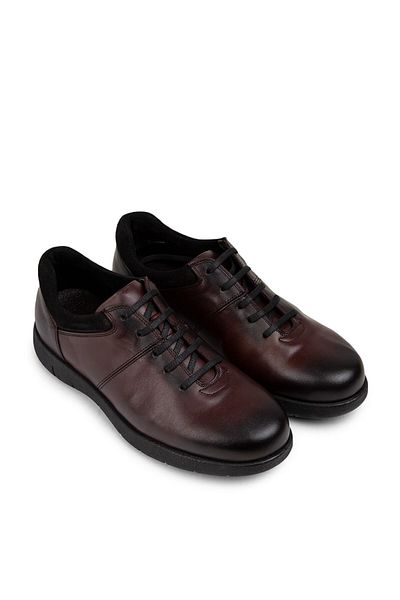 Deery Pantofi casual pentru bărbați din piele naturală roșu Claret