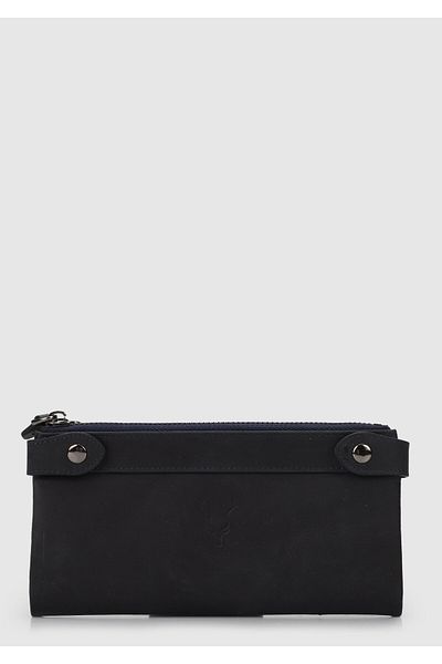 Carrera Black Car004 Black Genuine Leather Wallet