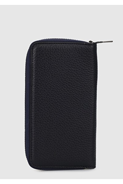 Carrera Navy Blue Car006 Navy Blue Genuine Leather Wallet