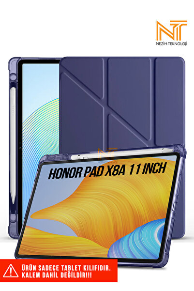 Nezih Case Huawei Honor Pad X8A 11 İnç Uyumlu Akıllı Kapak Kalem Bölmeli Tri ...