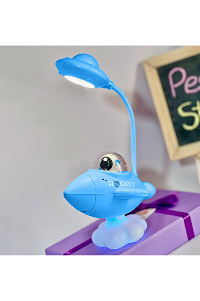 Sensoria Uzay Mekiği Masa Lambası Astronot Çocuk Odası Gece Lambası Bulut Tem...