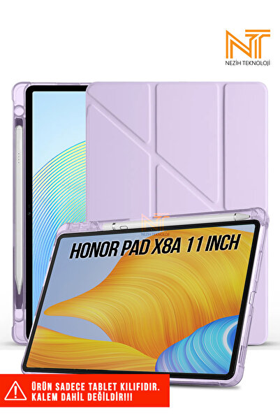 Nezih Case Huawei Honor Pad X8A 11 İnç Uyumlu Akıllı Kapak Kalem Bölmeli Tri Folding Tablet Kılıfı