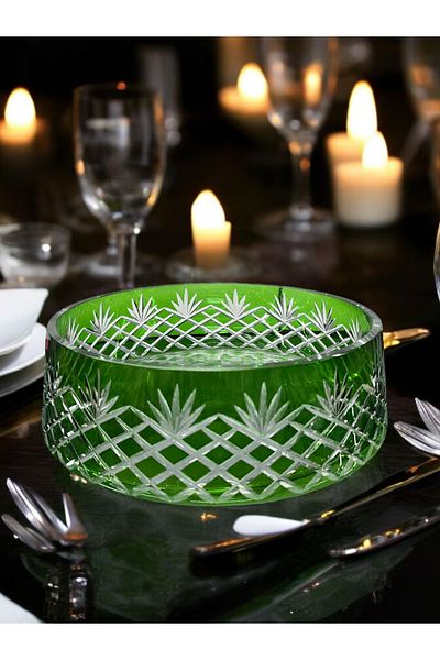 AYZ HOME Colorful Cutting Crystal Salad Presentation Bowl Large Size