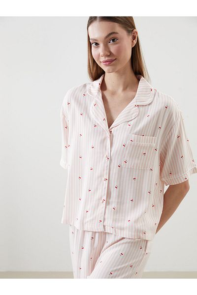 LC Waikiki New Season Shirt Collar Printed Women's Pajama Set - S5Hg86Z8