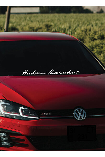 Yalıgraf Reklam Tabela Araba Ön Cam İsim Soyisim,Ad Soyad Ön Cam Yazısı Sticker 50 cm