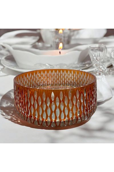 AYZ HOME Colorful Cutting Crystal Salad Presentation Bowl Large Size