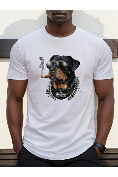 GALASHOP تي شيرت عصري بطبعة روتويللر