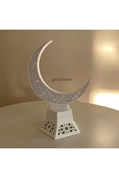GRAUHAUS Işıklı Ramazan Hilal Desenli Dekoratif Modern Masa Aksesuarı Morocco...