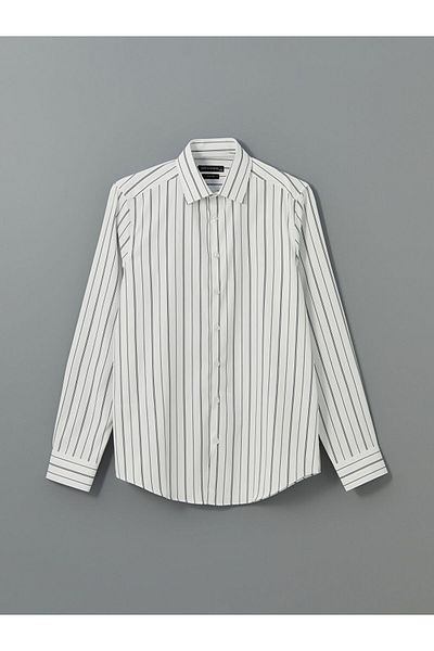 LC Waikiki Slim Fit Long Sleeve Striped Men's Shirt