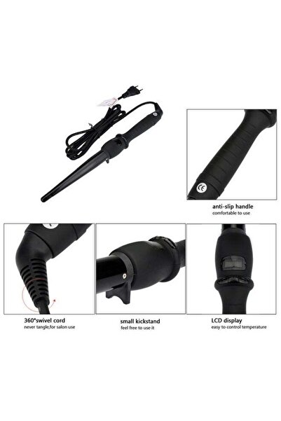 COOYA Portable Hair Curling Wand,Ceramic, Dual Voltage, Accurate Temperature Control, for All Hair Types