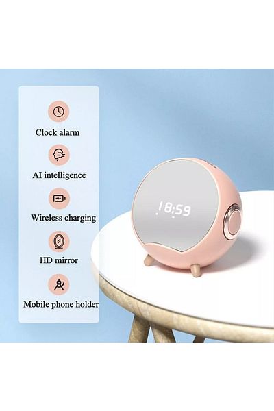 COOYA Wireless AI Smart Alarm Clock, Audio bluetooth,3 quick select buttons, Denon sound, for home