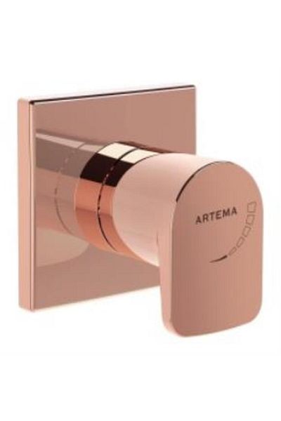 Artema Root Round Concealed Stop Valve A4272929 Surface Mounted Group - Soft Copper