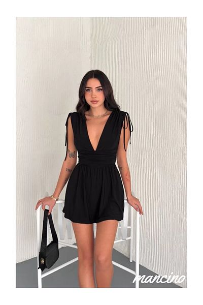 mancino Women's Low-Cut Dress with Shorts