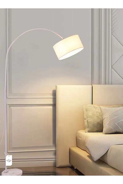 sharpdo Nordic Simple Eye-protecting Vertical Floor Lamp with 9W Tricolor Lamp