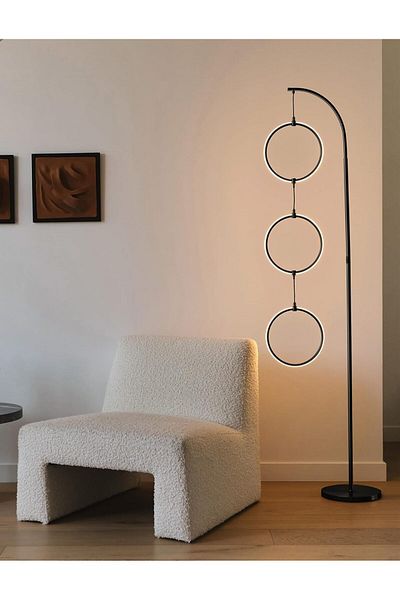 sharpdo Creative Three-Circle Floor Lamp For Home Bedroom and Living Room