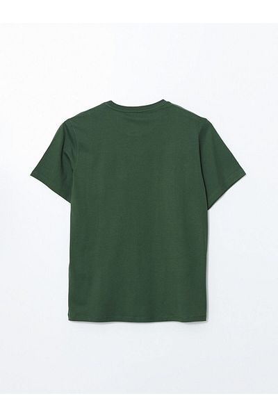 LC Waikiki Ανδρικό μπλουζάκι LCW Crew Neck με εμπριμέ χτενισμένο βαμβάκι