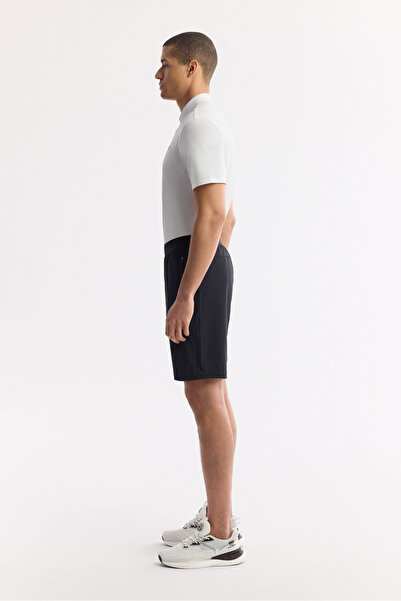 Avva Чоловічі чорні шорти з еластичним поясом, технічна тканина, прямий крій A51Y3629