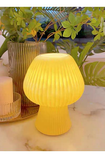 sharpdo Tulip Table Lamp,3 Color Dimmable Modes  Glass Bedside Table Lamp, Night Lamps